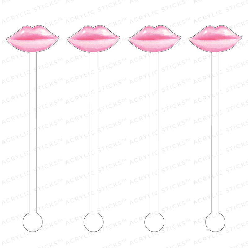PINK LIPS ACRYLIC STIR STICKS