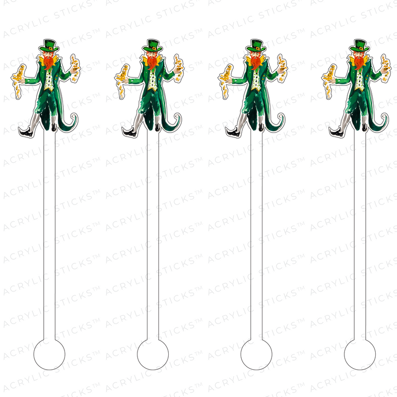 LEPRECHAUN ACRYLIC STIR STICKS