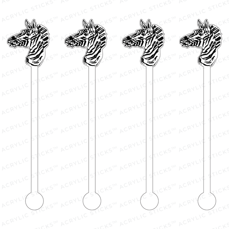 ZEBRA ACRYLIC STIR STICKS
