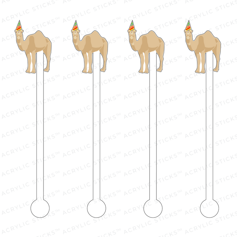 AS X SWEET CAROLINE DESIGNS PARTY CAMEL ACRYLIC STIR STICKS