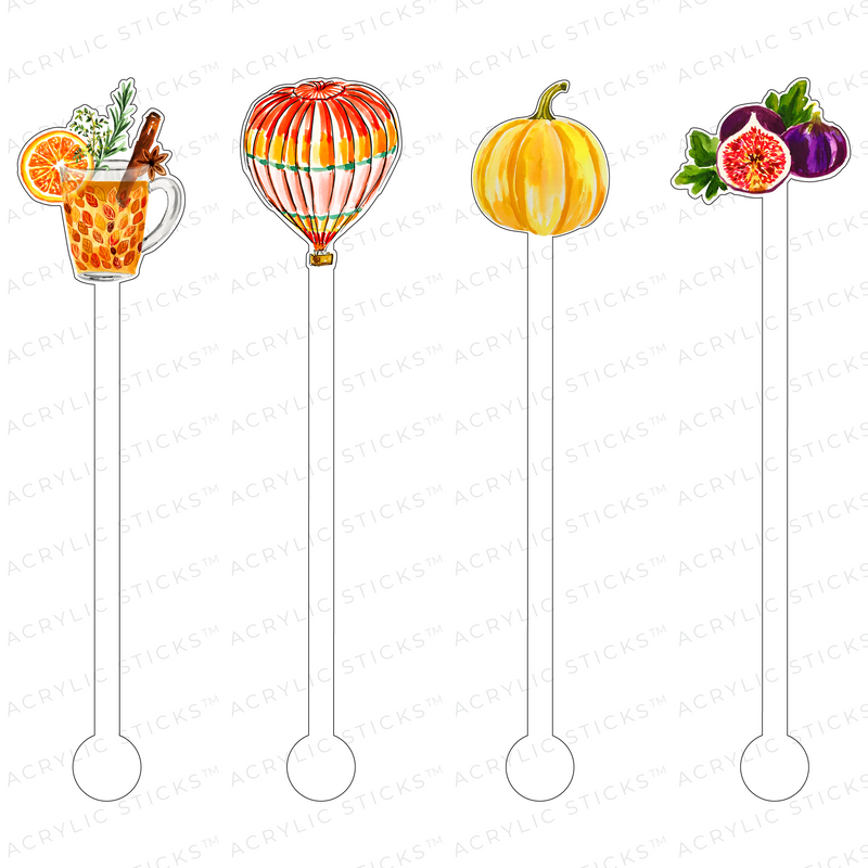 FALL FESTIVAL ACRYLIC STIR STICKS COMBO