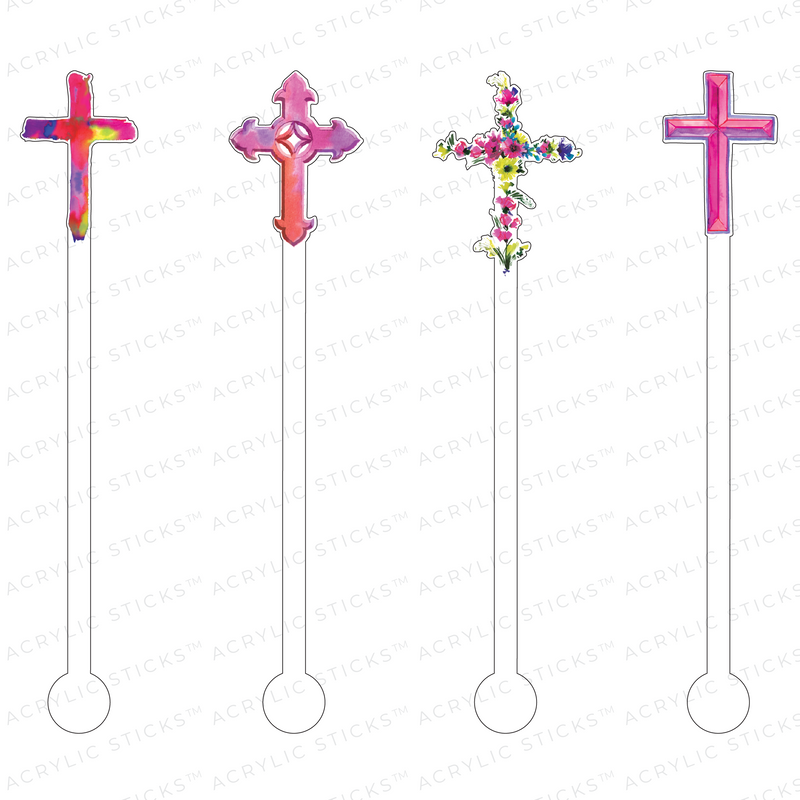 CROSSES ACRYLIC STIR STICKS COMBO