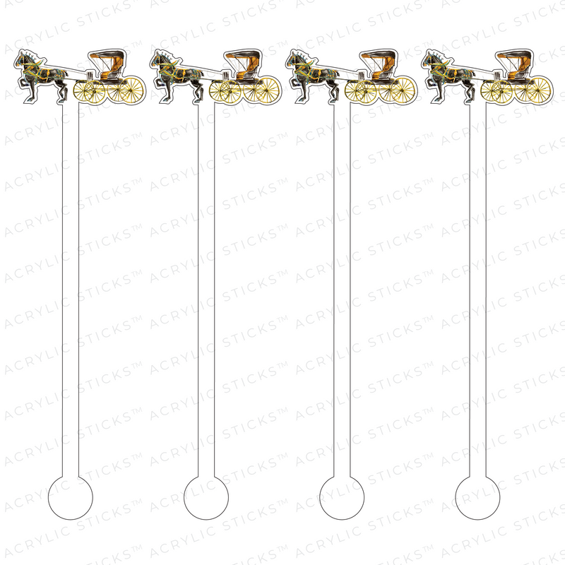 HORSE & BUGGY ACRYLIC STIR STICKS