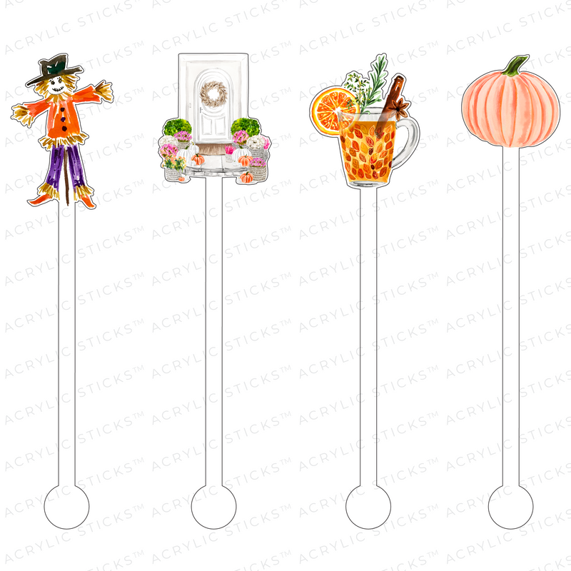 SWEET FALL SOMETHINGS ACRYLIC STIR STICKS COMBO