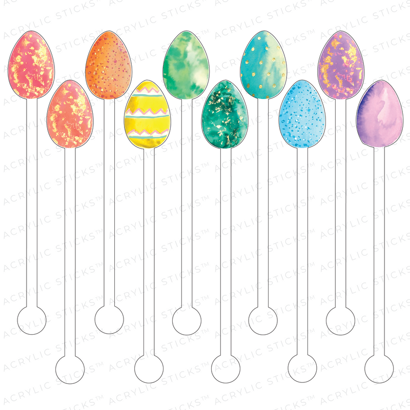 EASTER EGG ACRYLIC STIR STICKS COMBO