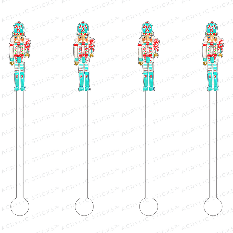 MR. PEPPERMINT NUTCRACKER ACRYLIC STIR STICKS