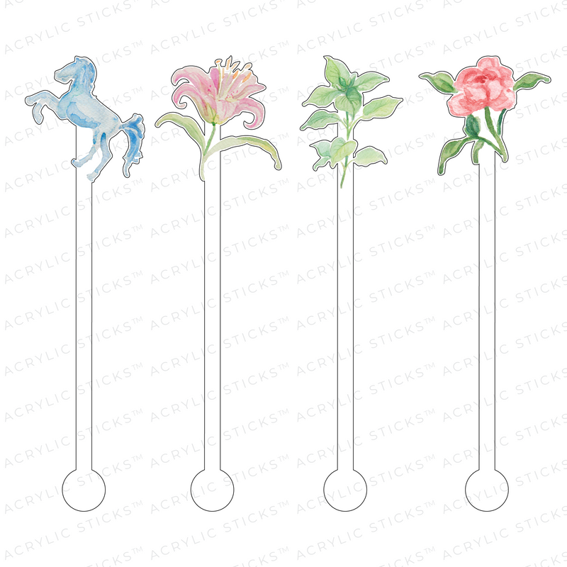 AS X SIMPLY JESSICA MARIE KENTUCKY DERBY ACRYLIC STIR STICKS COMBO