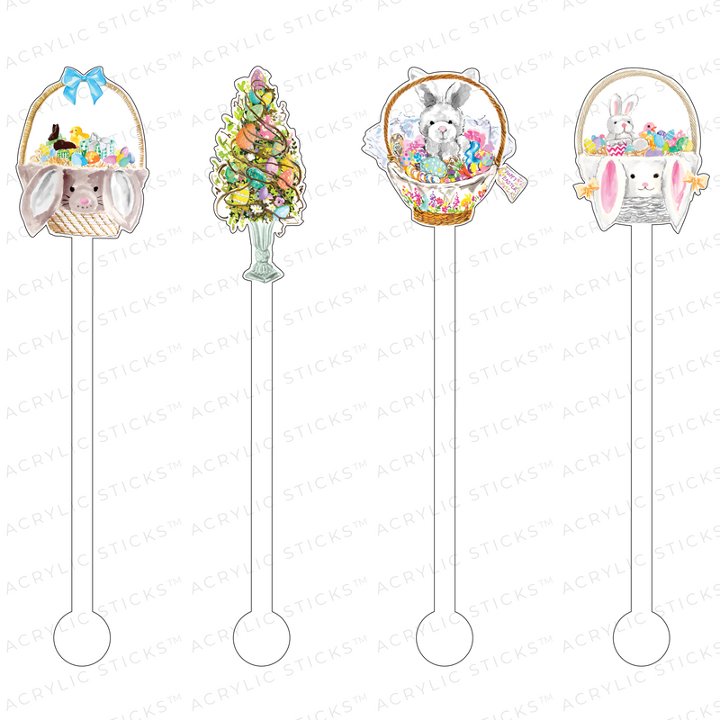 HAPPY EASTER ACRYLIC STIR STICKS COMBO