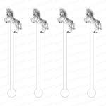 REARING ZEBRA ACRYLIC STIR STICKS