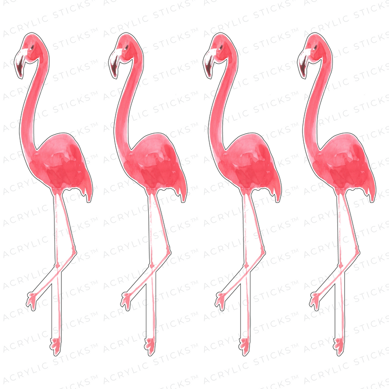 AS X GIDDY PAPERIE MR. CHEEKY FLAMINGO TOP TO BOTTOM ACRYLIC STIR STICKS