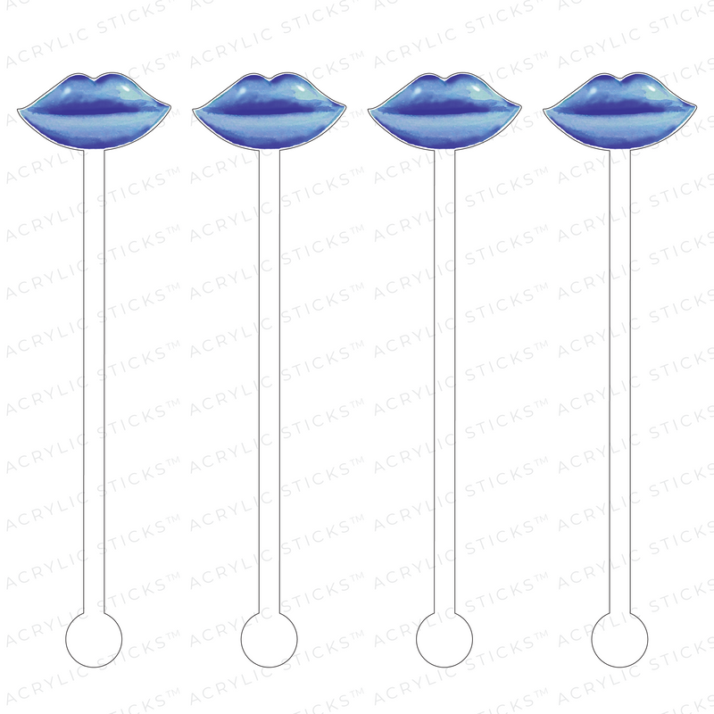 BLUE PEARL LIPS ACRYLIC STIR STICKS