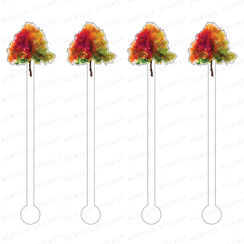 AUTUMN TREE ACRYLIC STIR STICKS