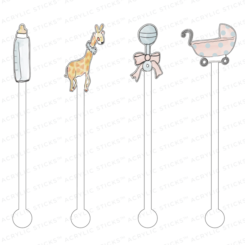 AS X GIDDY PAPERIE THE LITTLES ACRYLIC STIR STICKS COMBO