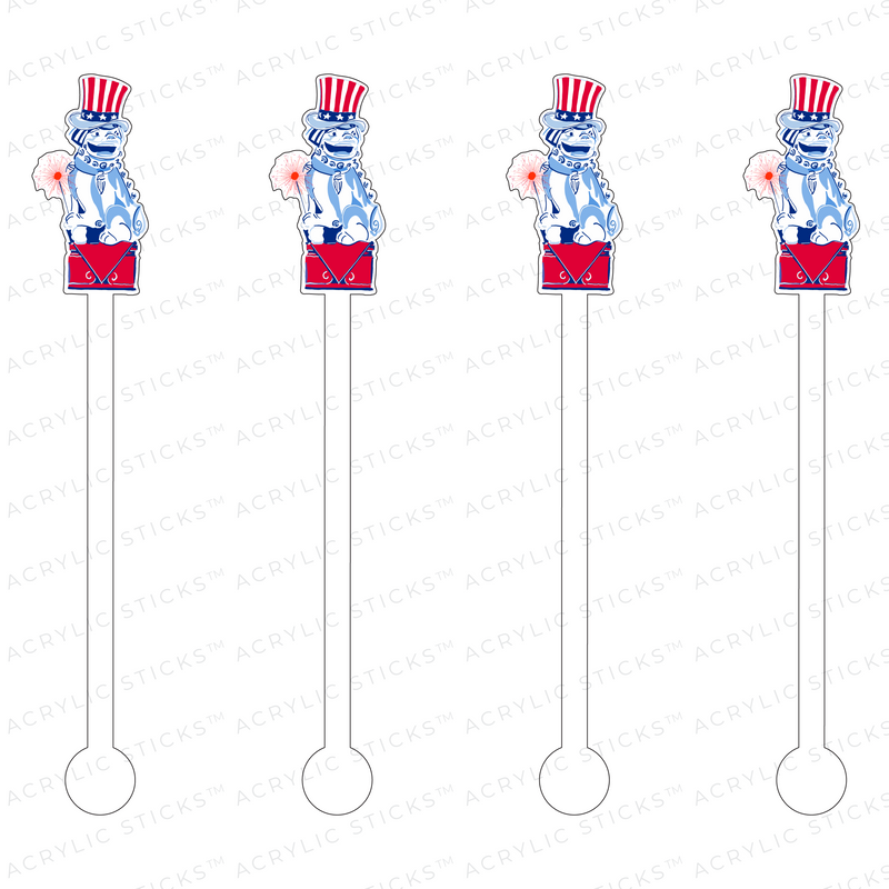 AS X TAYLOR BEACH DESIGN FREEDOM FOOS ACRYLIC STIR STICKS