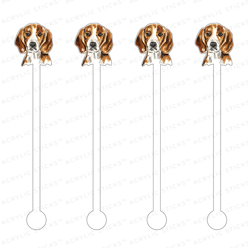 BEAGLE PROFILE ACRYLIC STIR STICKS