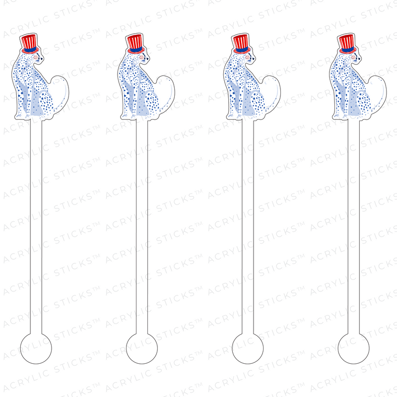 AS X TAYLOR BEACH DESIGN LIBERTY LEOPARD ACRYLIC STIR STICKS