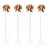 RED DACHSHUND PROFILE ACRYLIC STIR STICKS