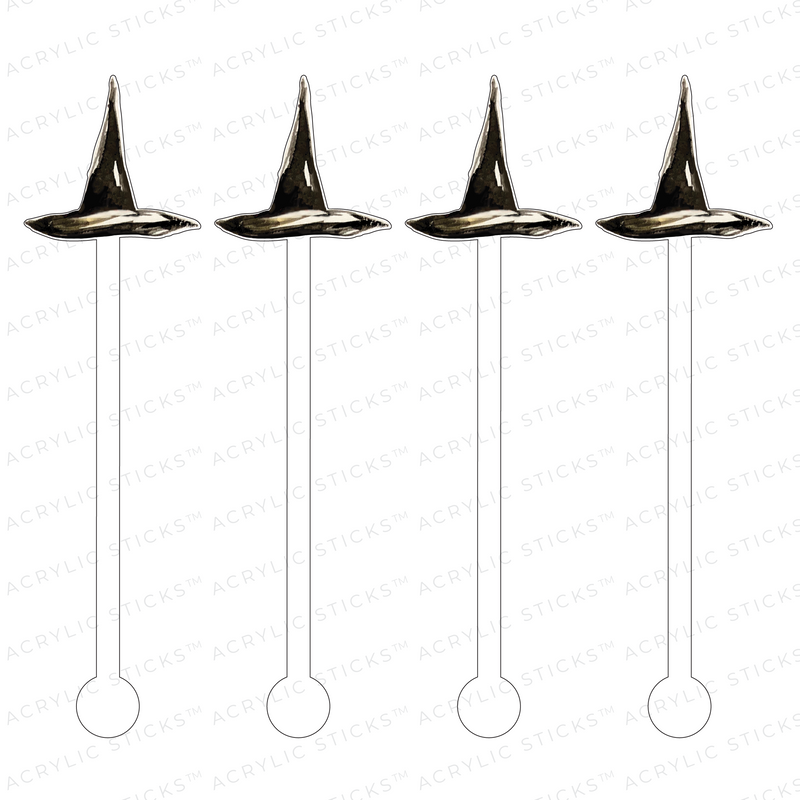 WITCH HAT ACRYLIC STIR STICKS