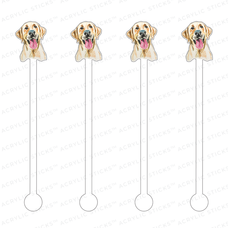 YELLOW LAB PROFILE ACRYLIC STIR STICKS