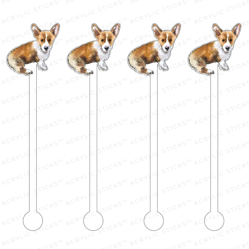 MINI CORGI ACRYLIC STIR STICKS