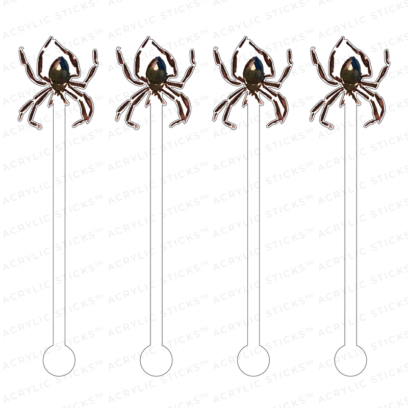 BLACK WIDOW SPIDER ACRYLIC STIR STICKS