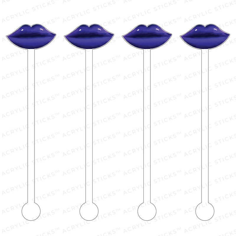ELECTRIC PURPLE LIPS ACRYLIC STIR STICKS
