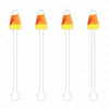 CANDY CORN PIECE ACRYLIC STIR STICKS
