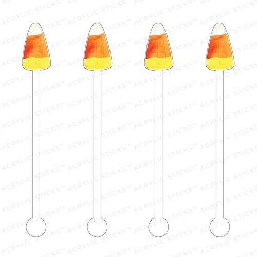 CANDY CORN PIECE ACRYLIC STIR STICKS
