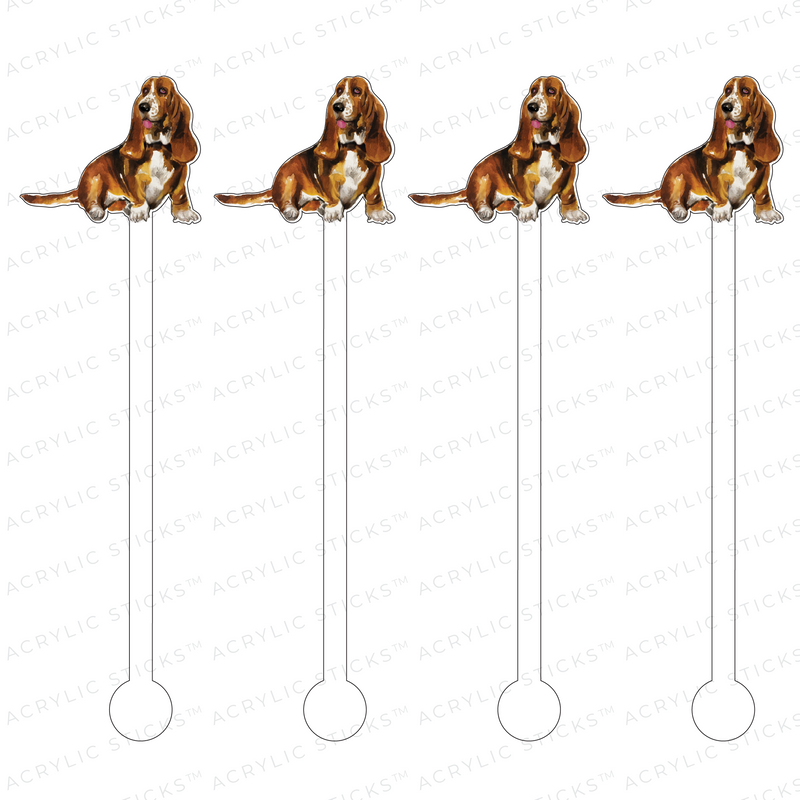 HOUND DOG ACRYLIC STIR STICKS