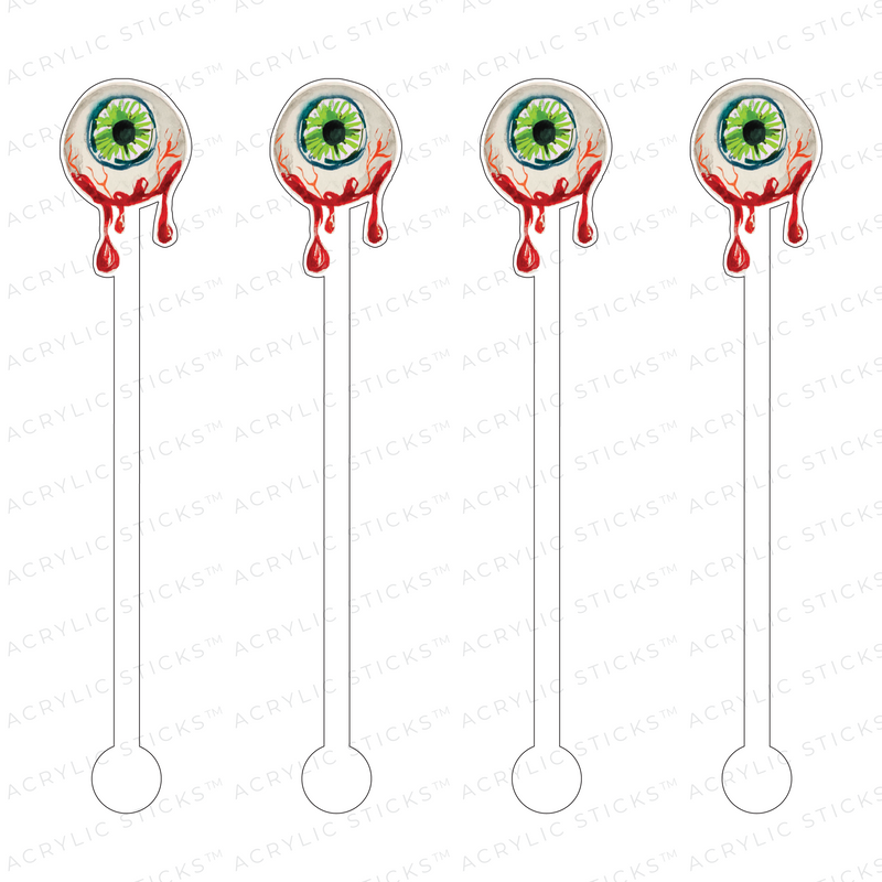 BLOODY EYEBALL ACRYLIC STIR STICKS