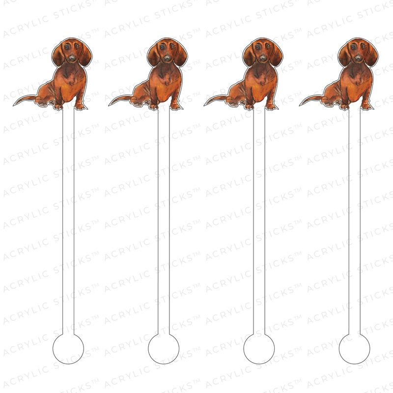 DACHSHUND ACRYLIC STIR STICKS