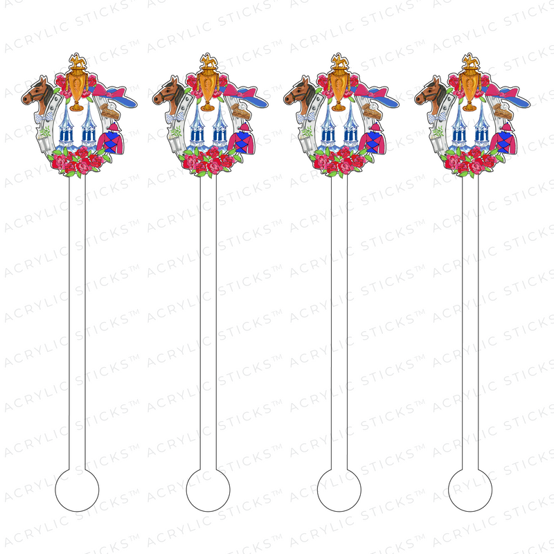 AS X TAYLOR BEACH DESIGN DERBY CREST ACRYLIC STIR STICKS