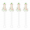 AS X TAYLOR BEACH DESIGN ELEPHANT PAGODA PARADE ACRYLIC STIR STICKS