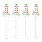 AS X TAYLOR BEACH DESIGN ELEPHANT PAGODA PARADE ACRYLIC STIR STICKS