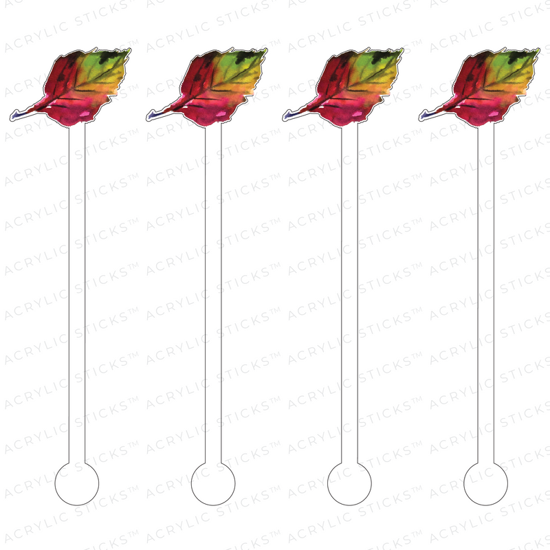 LEAF OF FALL ACRYLIC STIR STICKS