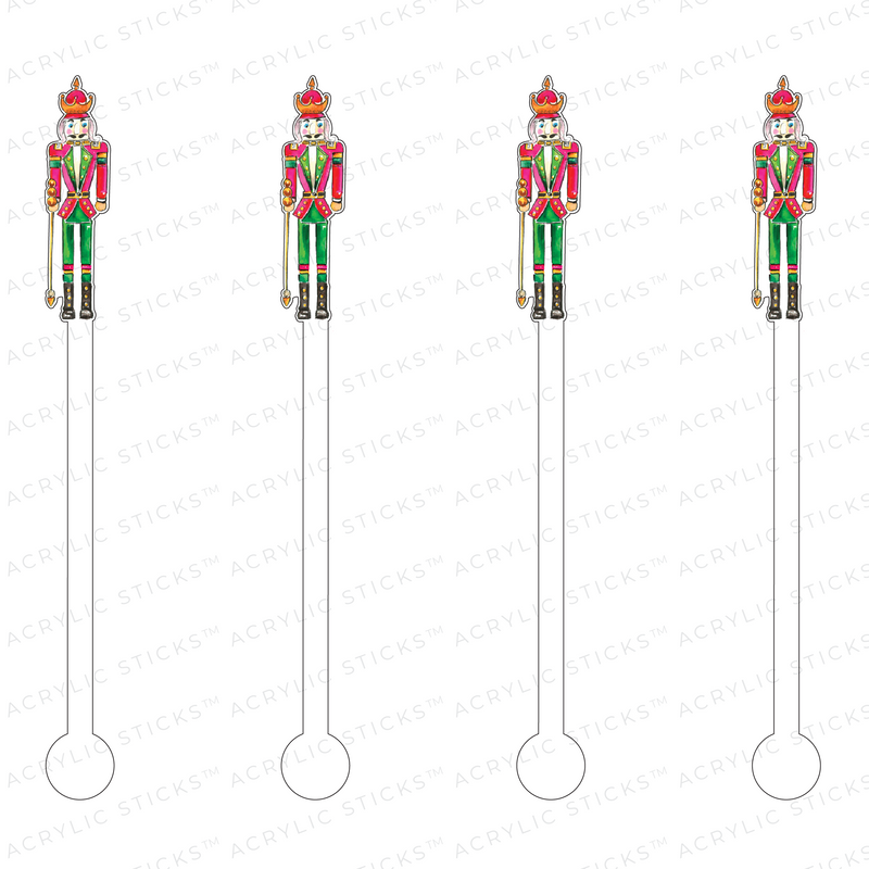 HOLIDAY NUTCRACKER ACRYLIC STIR STICKS
