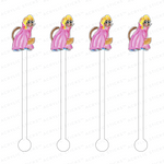 AS X TAYLOR BEACH DESIGN GLAMOUR LEOPARD ACRYLIC STIR STICKS