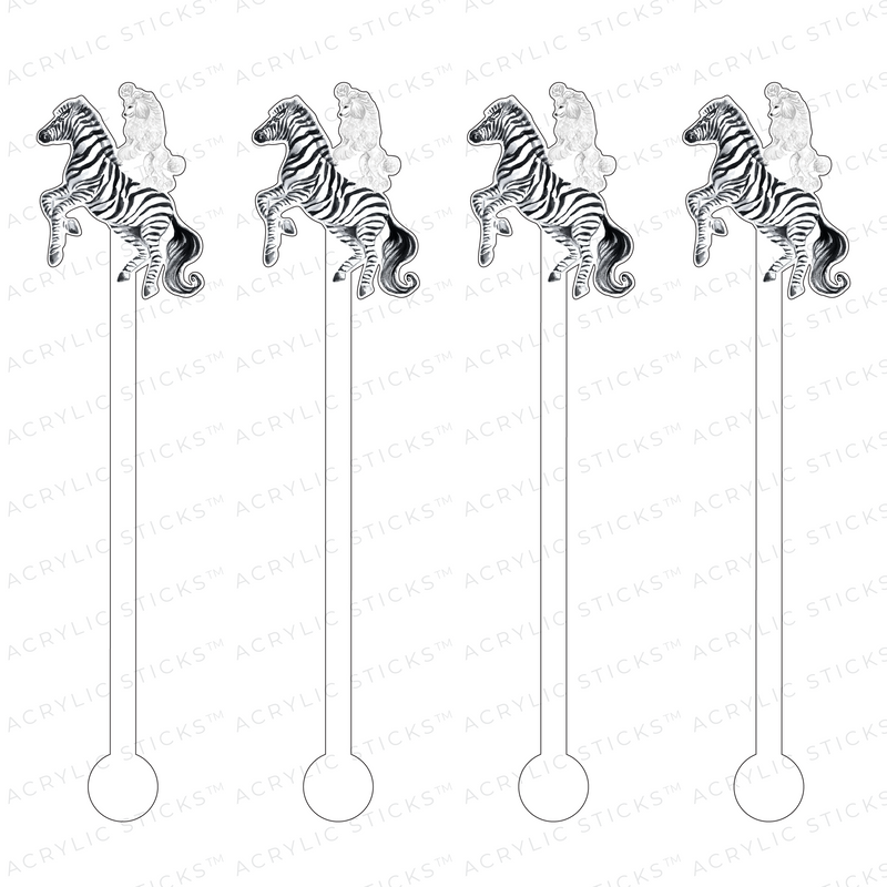 THE POODLE & THE ZEBRA ACRYLIC STIR STICKS