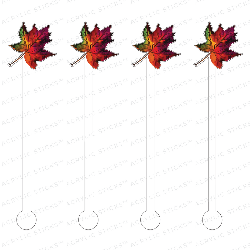 FALL LEAF ACRYLIC STIR STICKS