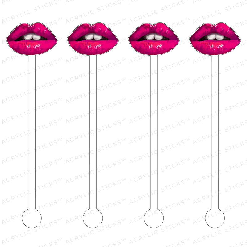 SPEAK LOVE PINK LIPS ACRYLIC STIR STICKS