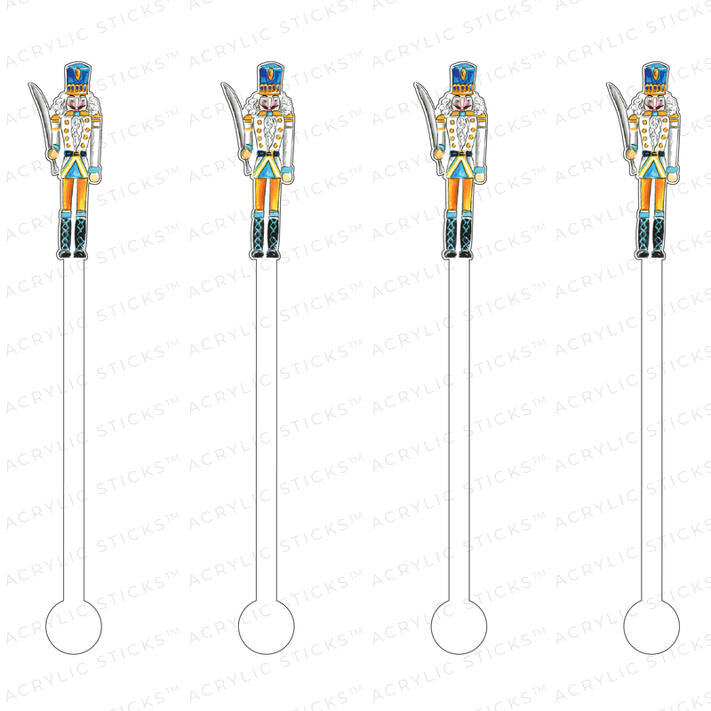 GOLDEN NUTCRACKER ACRYLIC STIR STICKS