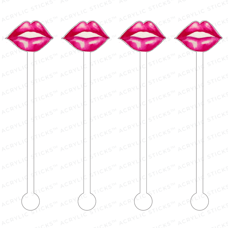 KISS ME LIPS ACRYLIC STIR STICKS