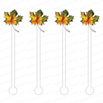 AUTUMN LEAF ACRYLIC STIR STICKS