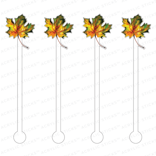 AUTUMN LEAF ACRYLIC STIR STICKS