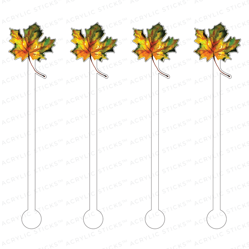 AUTUMN LEAF ACRYLIC STIR STICKS