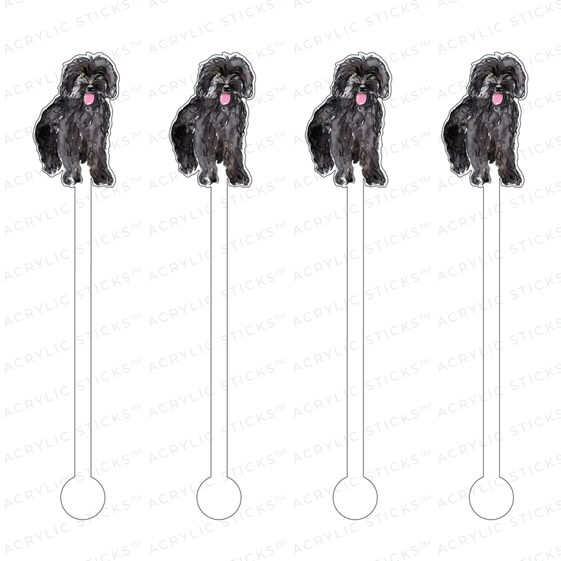 MORKIE/YORKIE POO ACRYLIC STIR STICKS