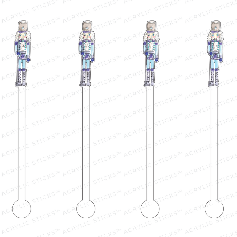WINTER NUTCRACKER ACRYLIC STIR STICKS