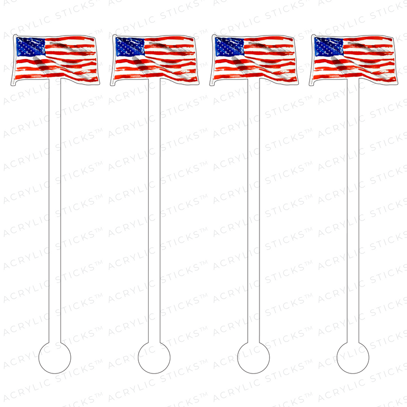 OLD GLORY ACRYLIC STIR STICKS