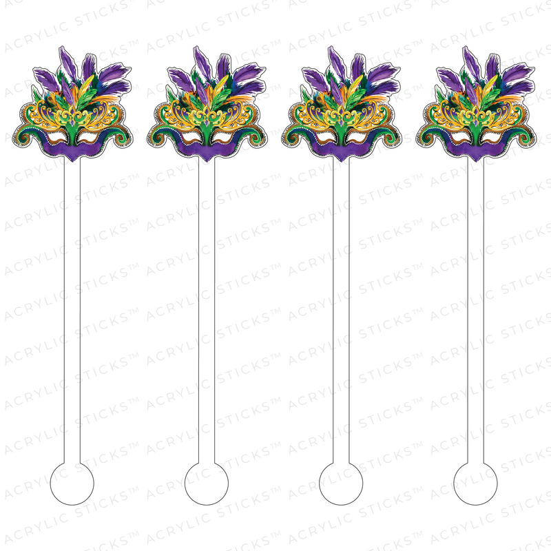 GLITZ GIRL MASK ACRYLIC STIR STICKS