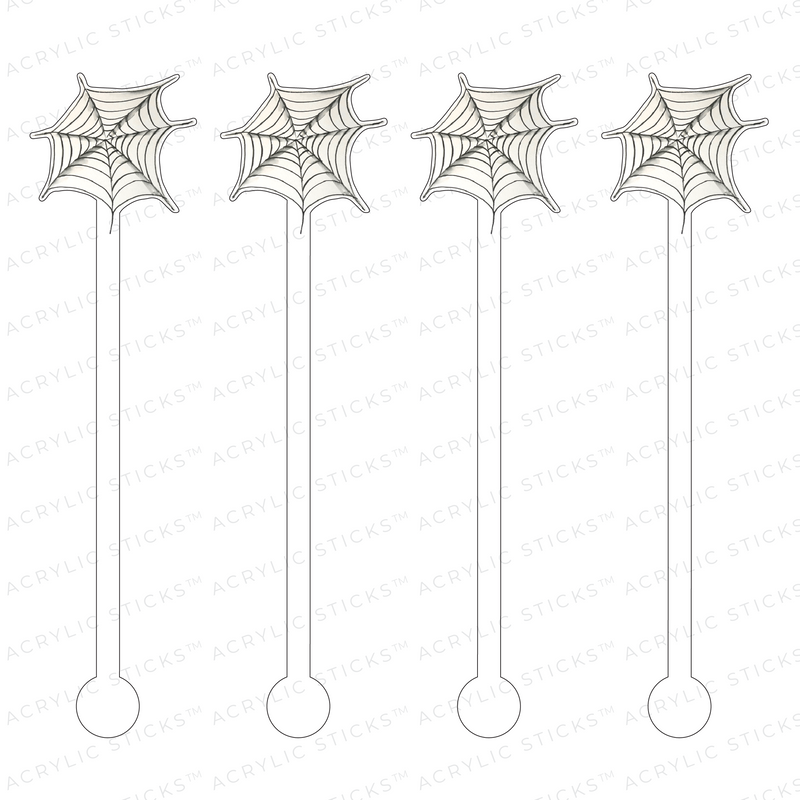 SPIDER WEB ACRYLIC STIR STICKS